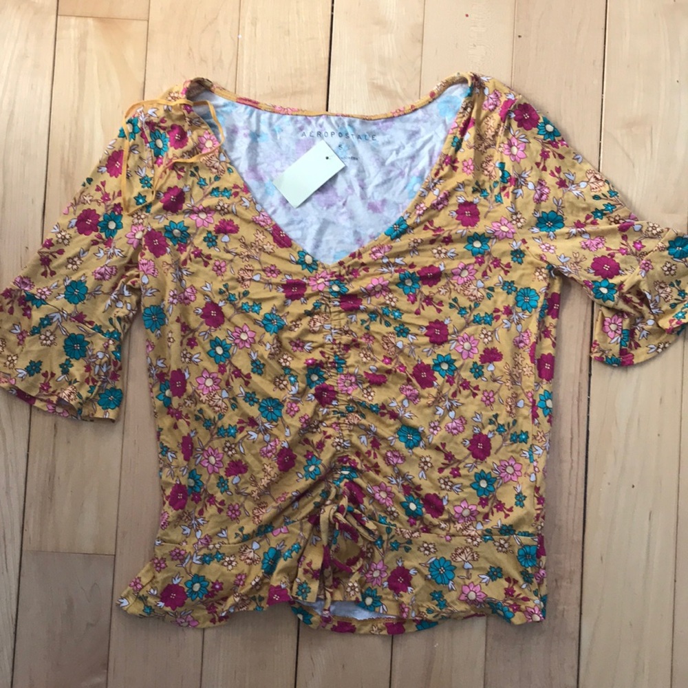 Yellow blouse soft and sexy